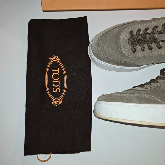 Tod's Cassetta Alta Sneakers in Taupe Suede - Picture 10 of 10